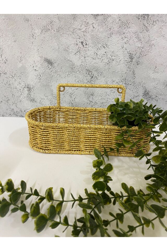 Çok Amaçlı Rattan Düzenleyici Sepet Asılabilen Organizer Dekoratif Sepet