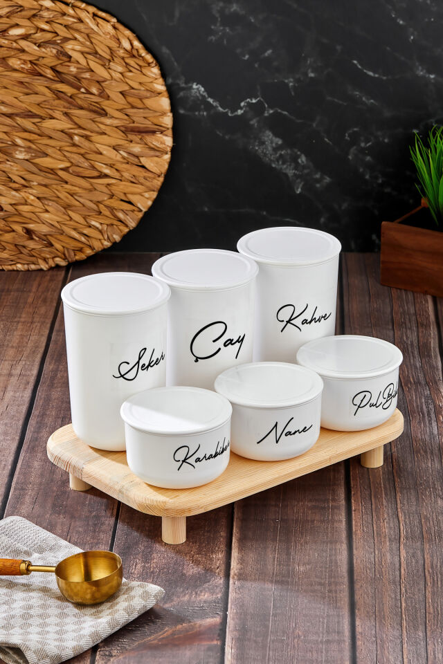 3'lü 900ml Vakum Kapaklı Akrilik (PLASTİK) Çay/Kahve/Şeker 3'lü 400ml Tuz/Biber/Baharatlık(STANTLI)