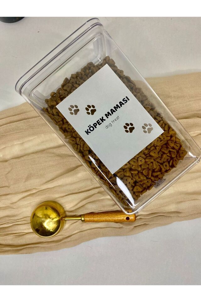 1Adet 2900ml Akrilik Vakum Köpek Maması Saklama Kabı Düzenleyici
