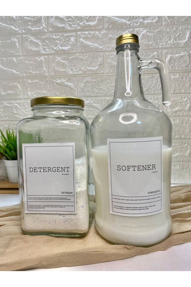 2li 3000ml Gold Kapaklı Deterjan ve Yumuşatıcı Şişesi