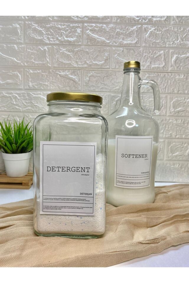 2li 3000ml Gold Kapaklı Deterjan ve Yumuşatıcı Şişesi