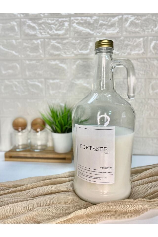 1  Adet 3000ml Gold Metal Kapaklı Galon  Yumuşatıcı Şişesi