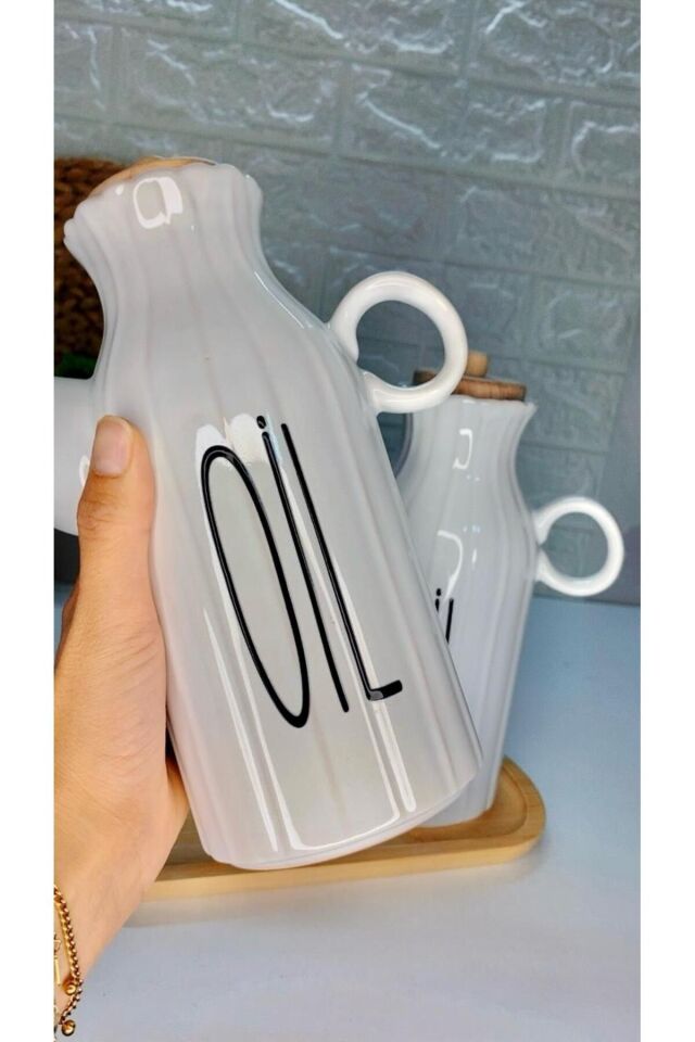 2li 1000ml Sıvıyağ /zeytinyağı Şişesi Ahşap Stantlı Yağdanlık Seti (ETİKET DAHİL DEĞİLDİR)