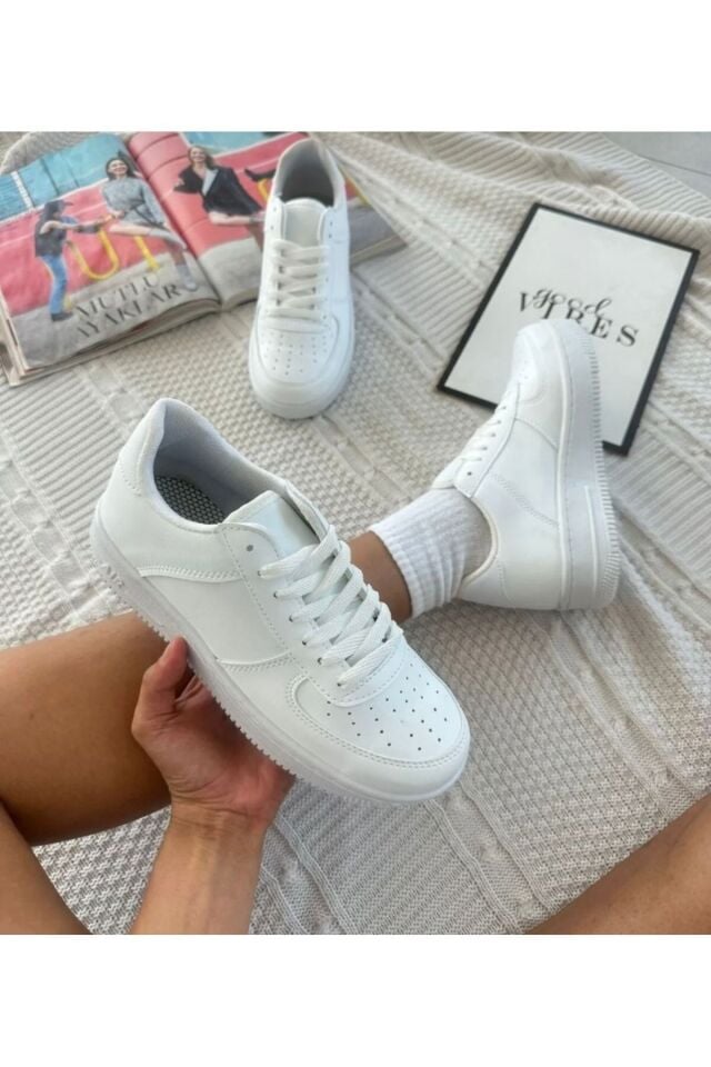 Unisex Spor Ayakkabı Günlük Sneakers Beyaz - 42