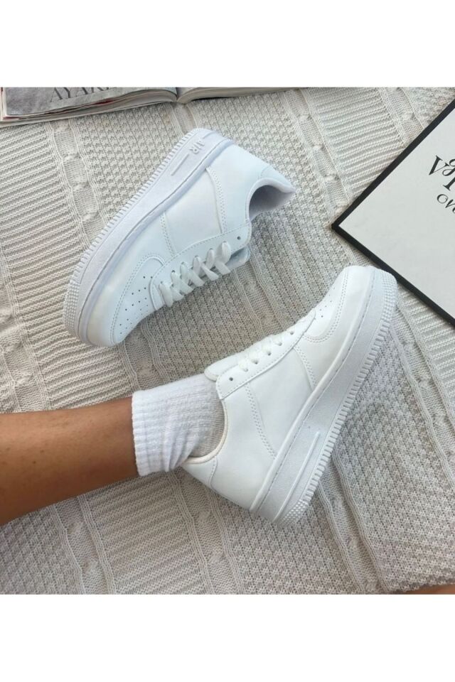 Unisex Spor Ayakkabı Günlük Sneakers Beyaz - 38