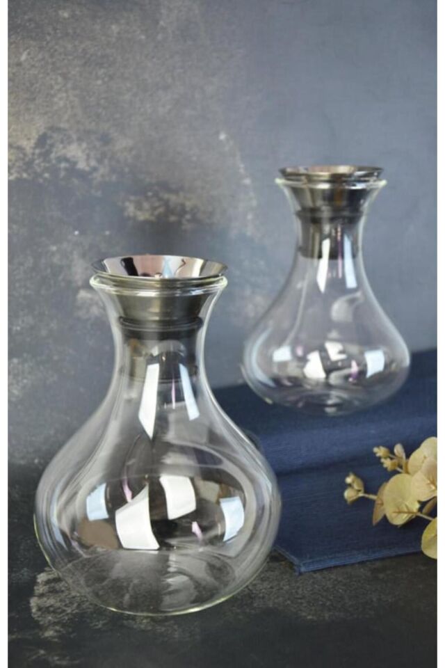 1500ml Metal Kapaklı Boroslikat Cam Sürahi