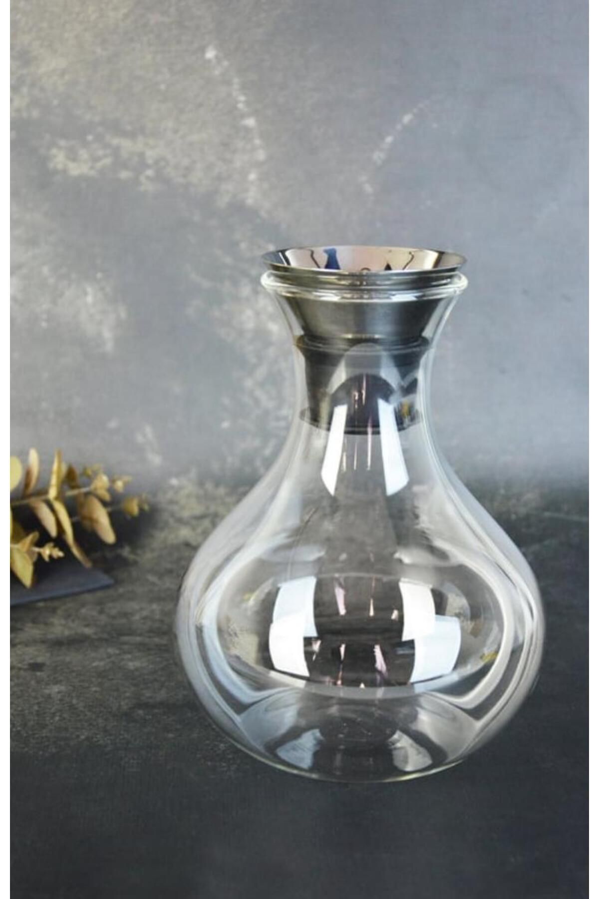 1500ml Metal Kapaklı Boroslikat Cam Sürahi