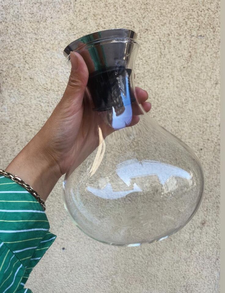 Metal Kapaklı Cam Karaf/sürahi 1500ml