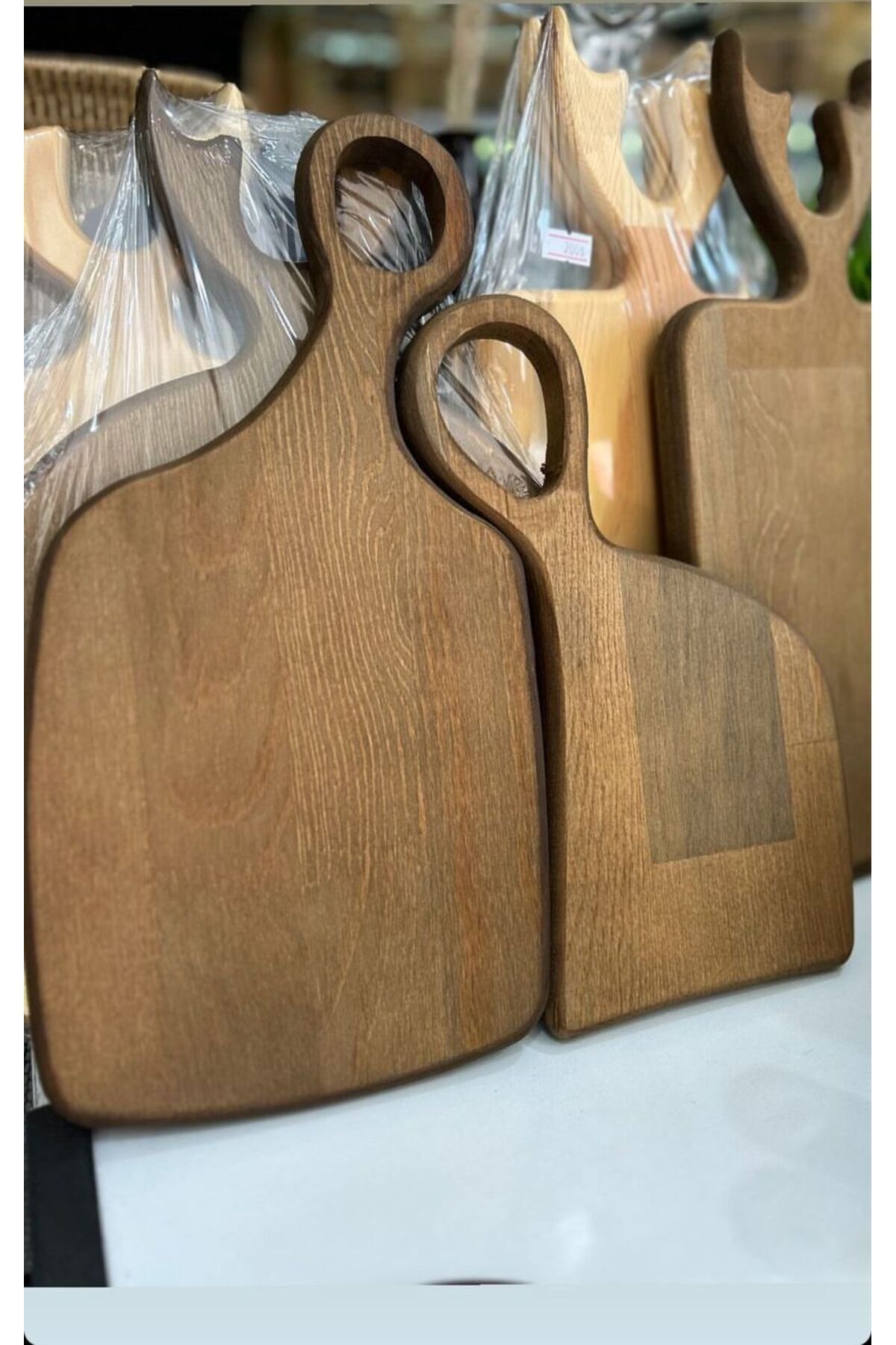 2li Ahşap Kesme Tahtası Sunum Servis Tahtası Sunumluk Dekoratif