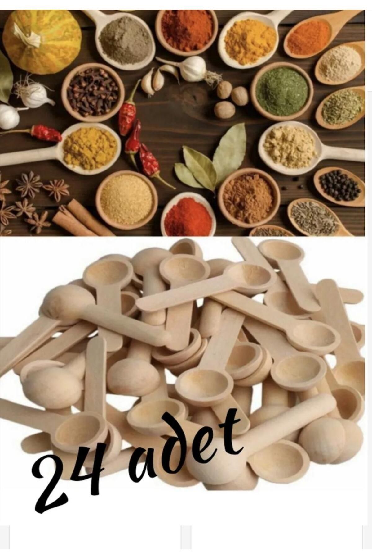 24 Adet Mini Baharat Kaşığı
