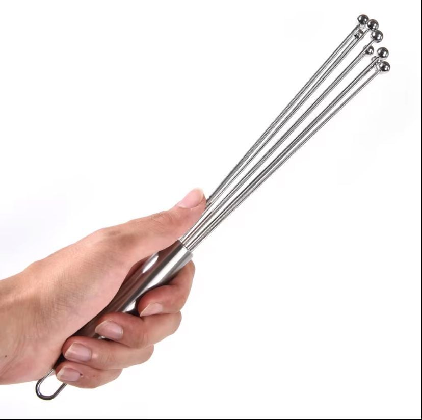 Bilyeli Çırpıcı Paslanmaz Çelik Ergonomik Saplı Tel Çırpıcı