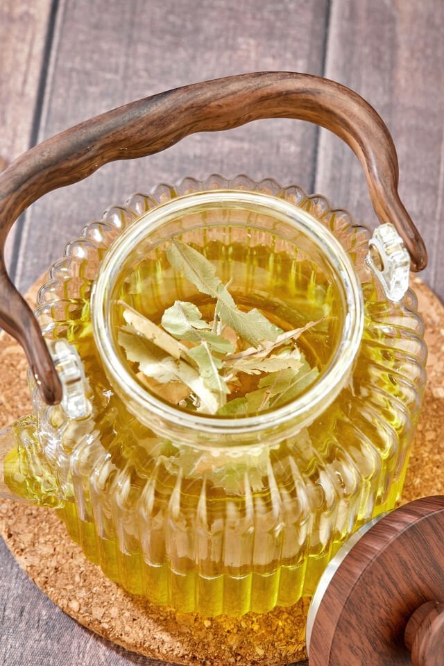 1200ml Isıya Dayanıklı Akasya Saplı Cam Demlik Cam Süzgeçli  Akasya Kapaklı (Kapak İç Kısım Çelik)