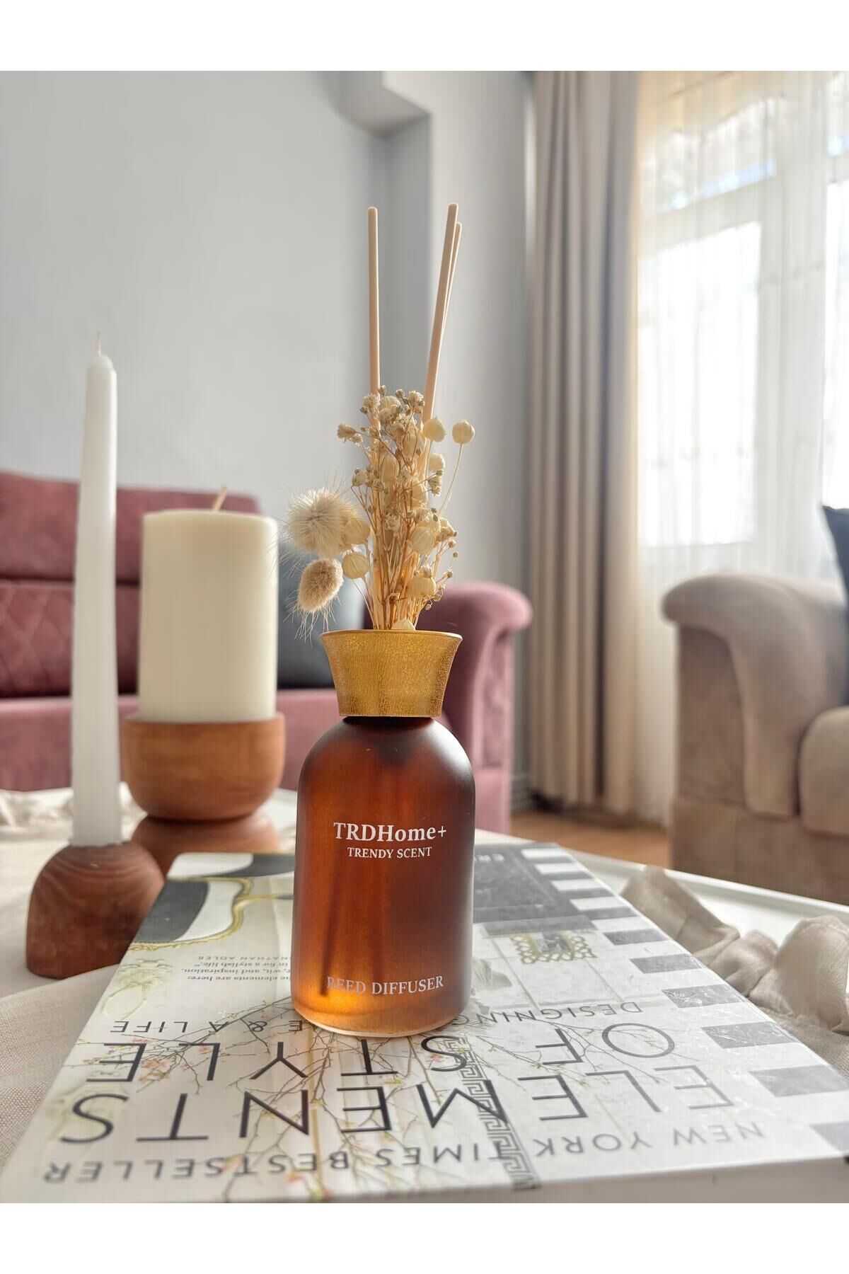 Çubuklu Kurutulmuş Bitkili Oda Kokusu Tasarım Oda Parfümü 100ml