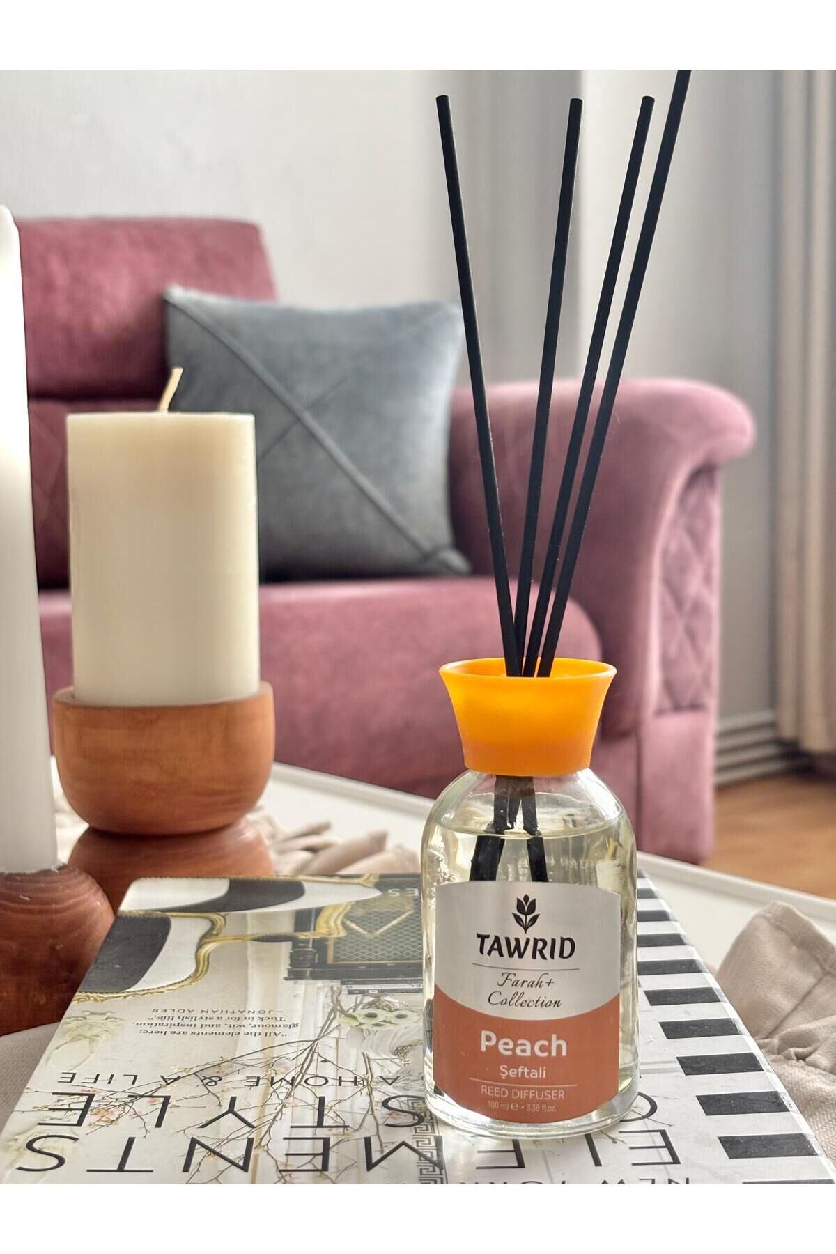 Çubuklu Oda Kokusu Şeftali Kokulu Oda Parfümü 100ml