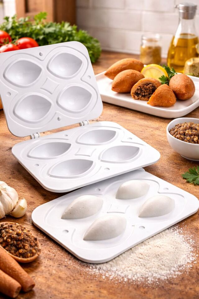 Pratik Içli Köfte Kalıbı Içli Köfte Aparatı Köfte Kalıbı 4 Bölmeli Içli Köfte Kalıbı - Bas-çıkar