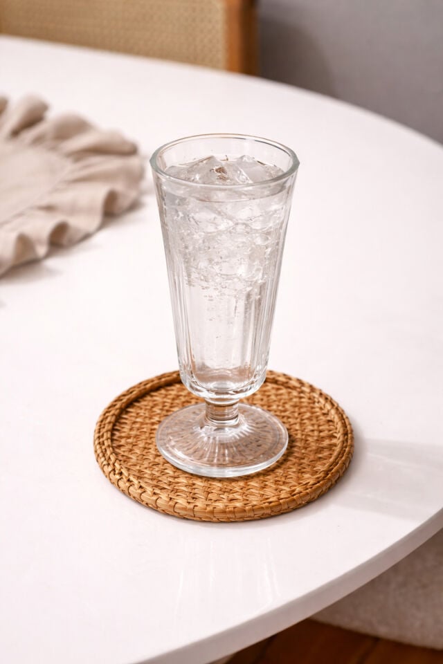 6 Adet Kahve Yanı Kesme Kristal Cam Su Bardağı Seti, Çeyizlik Set 100ml