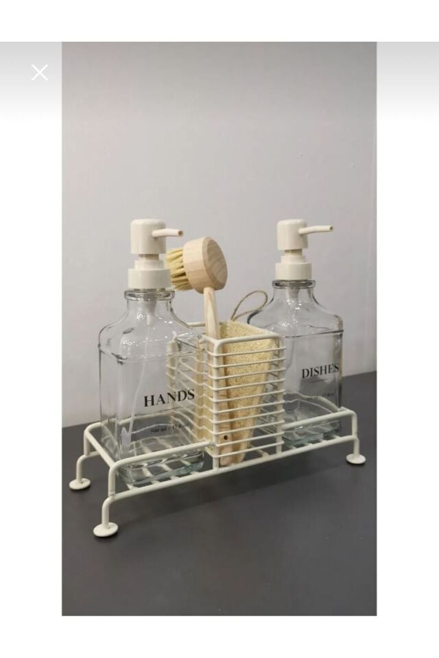 2li Stantlı Siyah Sabunluk Seti (HANDS, DİSHES)etiketli.