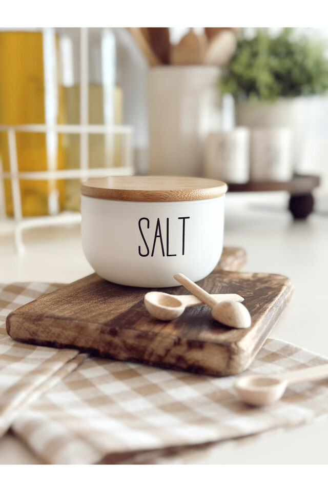 3Lü Cam Bambu Kapaklı Salt/Pepper/Spice Kavanozu