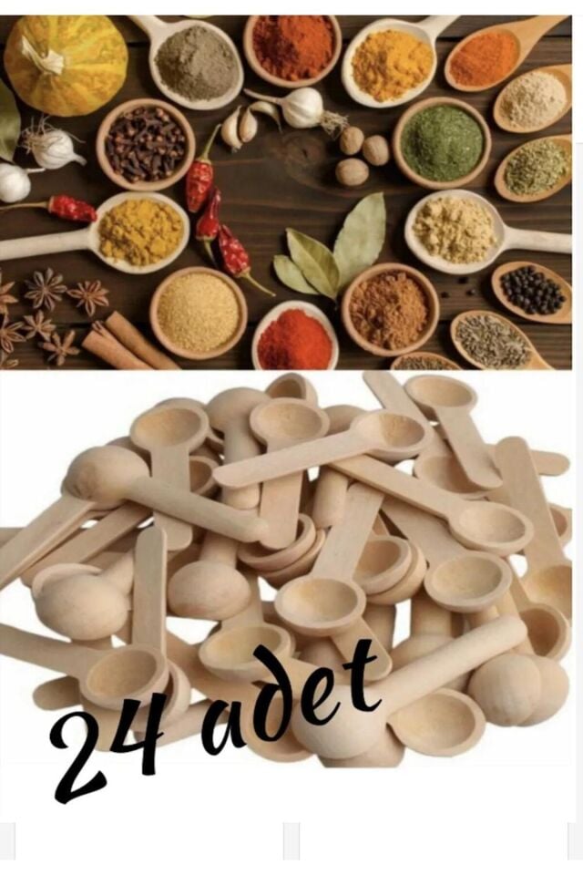 24 Adet Mini Baharat Kaşığı