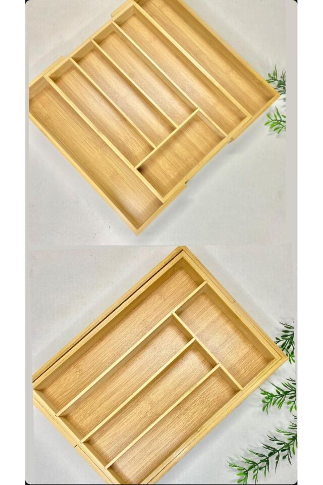 Bambu 5/7 Bölmeli Çekmece İçi Düzenleyici Kaşıklık Kahve