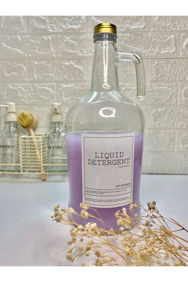 1 Adet 3000ML Gold Kapaklı Sıvı Deterjan Şişesi Gold
