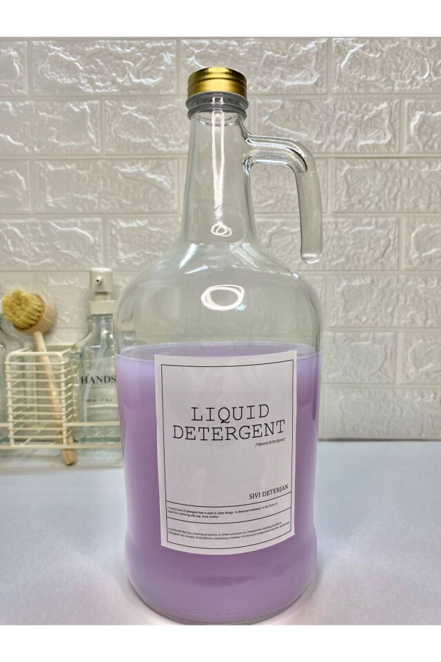1 Adet 3000ML Gold Kapaklı Sıvı Deterjan Şişesi Gold